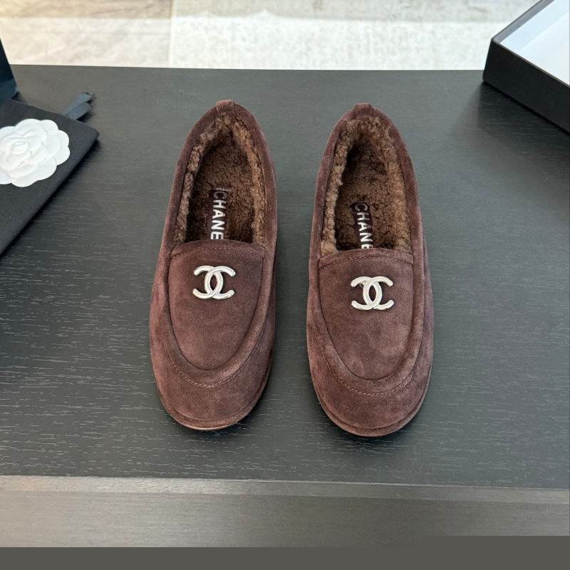 Ch*el leather shoes